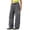 Grey*, variant on Women's Cargo Pants Solid Color Elastic Waist Drawstring Zipper Pockets Outdoor Parachute Trousers Purple