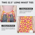 thumbnail image 6 of Yellow Lemon Fruit Slices Pink Pattern Apron-Garden Aprons for Women with Pockets-Cotton Linen Waterproof Kitchen Cooking Gardening Aprons Adjustable for Kitchen,Cooking,BBQ and Salon 33x27 Inch, 6 of 7