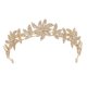 thumbnail image 1 of Zhuge Tiara de boda para novia, diadema de princesa, corona nupcial, joyería para el cabello con diamantes de imitación de cristal, decoración para novia, cumpleaños, graduación, boda (oro), 1 of 3