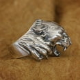 thumbnail image 3 of 925 Sterling Silver Hunting Leopards Ring Biker Rock Punk Jewelry TA348 Large Model US Size 15.5, 3 of 17