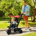 thumbnail image 2 of Qaba Kids Tricycle 4 In 1 Trike with Reversible Angle Adjustable Seat Removable Handle Canopy Handrail Belt Storage Footrest Brake Clutch for 1-5 Years Old Red, 2 of 9
