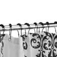 thumbnail image 5 of Bath Bliss 12 Pack Steel Shower Curtain Rings in Matte Black, 5 of 7