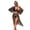 Yellow, variant on Women's Three Piece Bikini Set Sexy Multi Color Printed Mesh Cover Up Swimsuit for Beach Party,Black,L