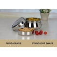 thumbnail image 3 of Sumeet Stainless Steel Big Size Lunch Pack Tiffin Box with Steel Separator Plate and Locking Clip, 11.5cm Dia, 650ml, Pack of 1, Silver, 3 of 3