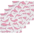 thumbnail image 2 of GZHJMY Pink Whales Wash Cloth Set of 2, 12 x 12 Inch Cotton Baby Washcloths Absorbent and Super Soft Feel Fingertip Towel Face Towels for Bathroom, Gym, Spa, 2 of 7