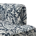 thumbnail image 3 of 14 Karat Home Upholstered Armchairs Set of 2 Accent Chairs Floral Patterns Bedroom Living Room Navy, 3 of 10