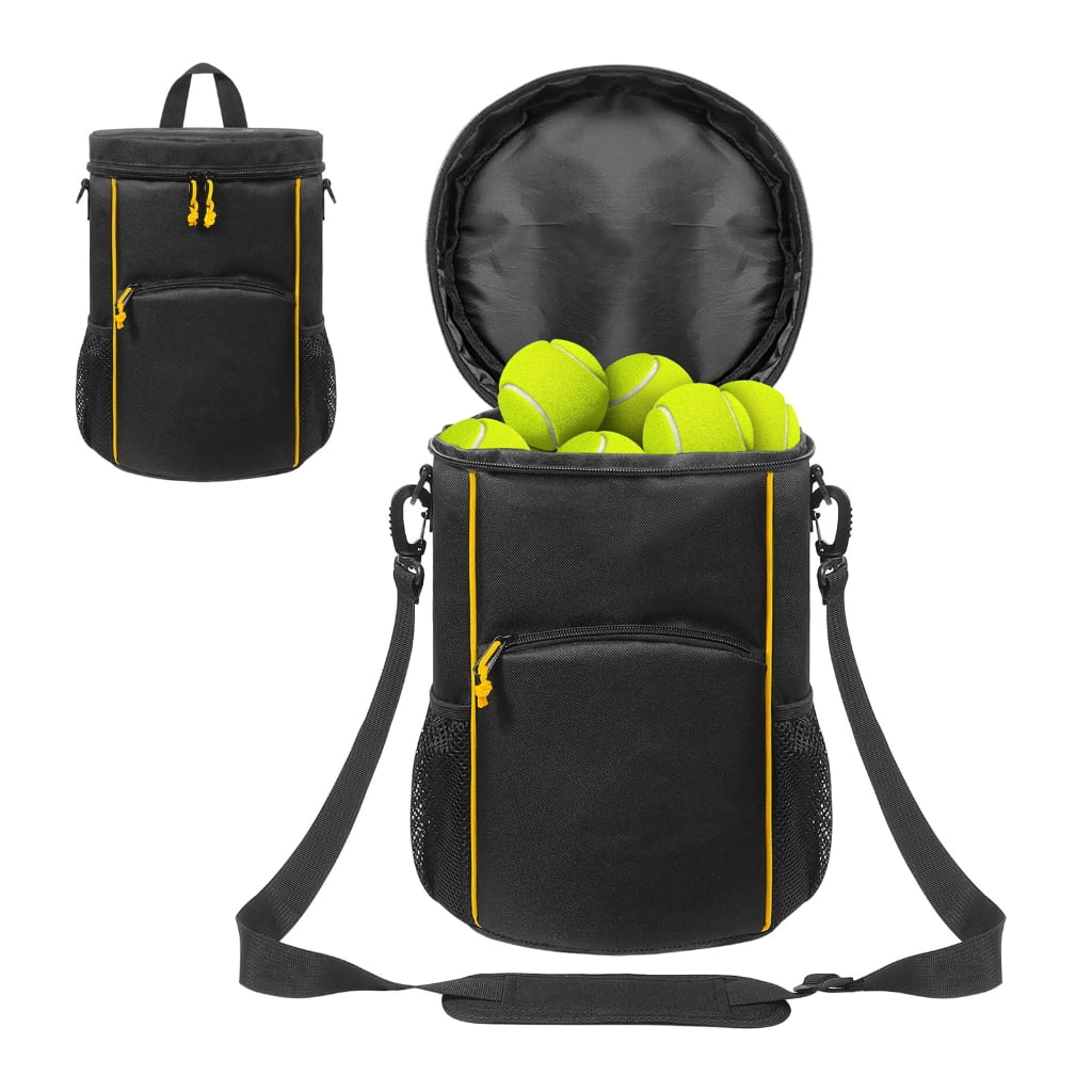 Portable Tennis Balls Storage Bag with Shoulder Strap Large capacity Tennis Carry Backpack MultiPocket Baseball Bag