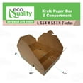 thumbnail image 3 of EcoQuality 2 Compartment Take Out Food Kraft Brown Paper Take Out Boxes Microwaveable Leak and Grease Resistant To Go Food Containers - Restaurants, Catering, Food Truck - Recyclable Lunch (25), 3 of 3