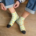 thumbnail image 3 of Fuzoiu Tree Palms Lemon Print Adult Socks, Crew Moisture-wicking Socks, Unisex Cushion Crew Socks,Casual Sports Ankle Socks, 3 of 7