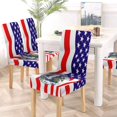 thumbnail image 5 of RYLABLUE American Flag Earth Stretch Chair Cover Protector Seat Slipcover for Dining Room Hotel Wedding Party Set of 6, 5 of 5