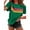 Green, variant on QUNYINEY Short Sleeve Tee Shirts Womens Casual Striped Crew Neck Tops Summer Loose Pullover Tops for Women
