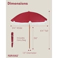 6 Ft Fringe Patio Umbrella - Outdoor Umbrella for Patio, Pool, Table ...