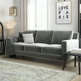thumbnail image 2 of DHP Brynn 3 Seater Living Room Upholstered Sofa in Gray Velvet, 2 of 8