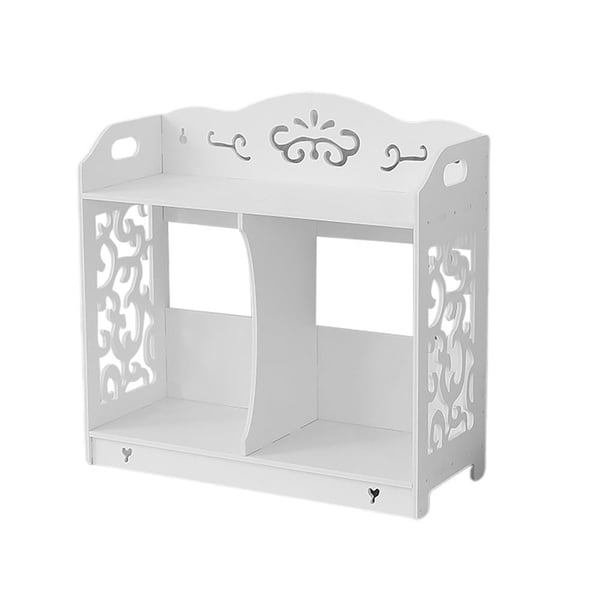 Cesta De Almacenamiento De Mesa De Maquillaje Con Diseño De Flores Huecas, Soporte De Madera Para Necesidades, Soporte De Almacenamiento De Escritorio Ventilado Speravity HA016768-00