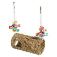 thumbnail image 2 of Casa de TÚnel de Loro, Instalacia de Gancho Bird Grass Túnel Hideout Woven Mascado Con Agujero para Hámster para Cacatúa, 2 of 7