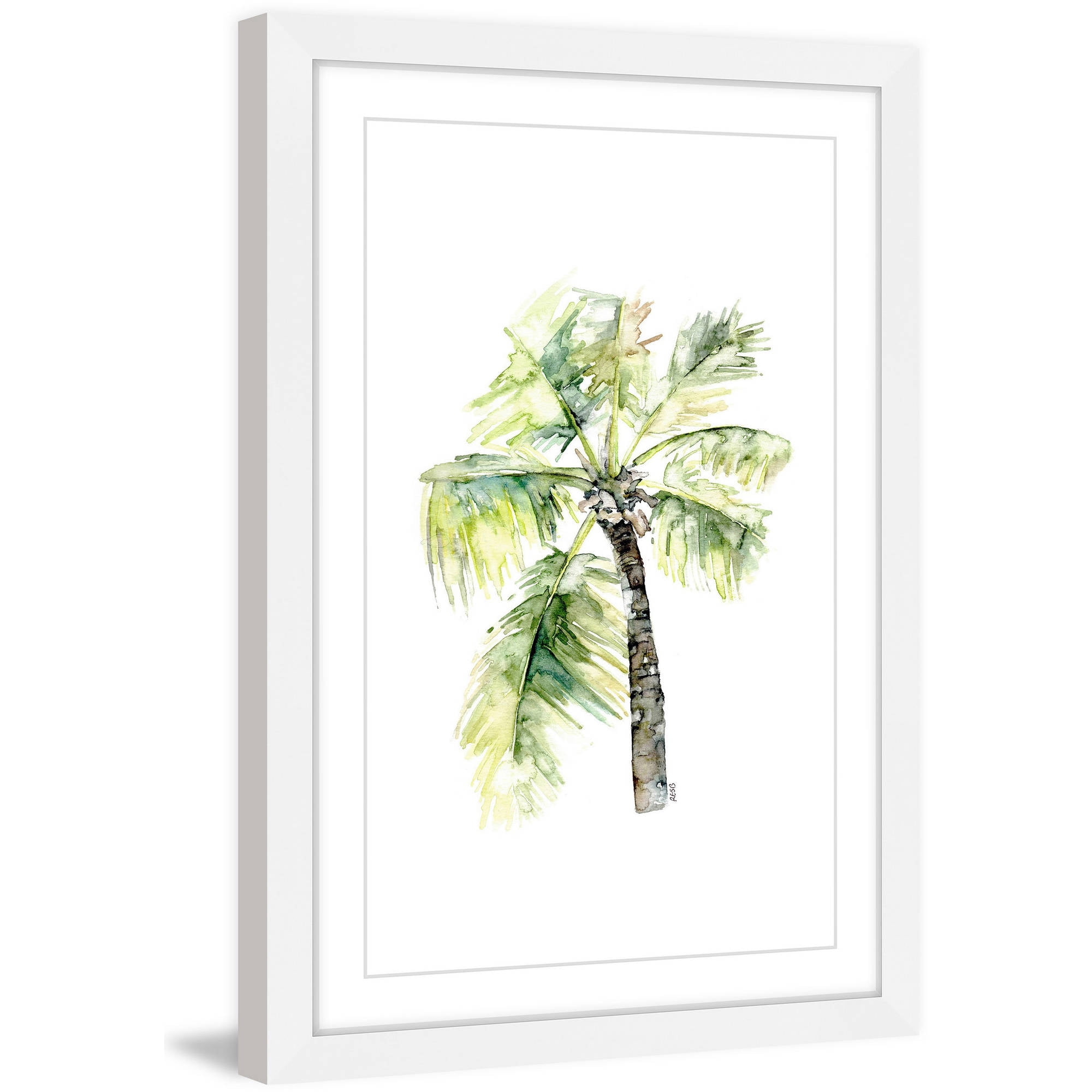 Marmont Hill "Palm Tree 2" by Rachel Byler Framed Painting Print