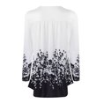 thumbnail image 5 of Pntutb moda mujer cuello redondo manga larga camiseta otoño estampado botón blusa suelta tops PNTUTB Pntutb-5020, 5 of 5