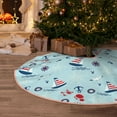 thumbnail image 5 of Sikiie Sailboats Anchors Nativity Christmas Tree Skirt, Jesus Christian Winter Holiday Tree Mat Decoration(30-48IN)30", 5 of 6