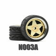 thumbnail image 1 of 1/64 Hot Wheels Carlomo N-Class 2 Detail-up Sets Wheels With Rubber Tires Assembly Rims for Model Car Tomica 4pcs Set N003A, 1 of 5