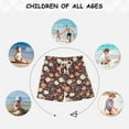 thumbnail image 6 of Brown and Beige Flowers Boys Swim Trunks Quick Dry Boy Swim Shorts for 3-14 Years, 6 of 8