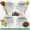 thumbnail image 3 of RUGED - Bamboo Dish Brush Set For Eco-Friendly Home Wooden Kitchen Cleaning Set 5 Pieces, 3 of 6