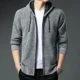 thumbnail image 3 of Cárdigan de punto con bolsillos para hombre, abrigos de manga larga, ropa popular coreana, suéter para hombre, corte holgado, ropa de calle original informal, 3 of 5