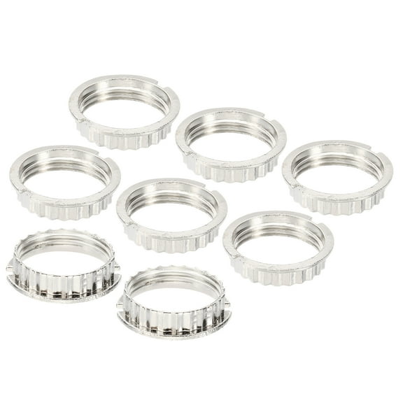 Uxcell G9 Light Socket Rings, 8 Pack Light Holder for 1-1/16in Diameter Lamp Socket, Silver Tone