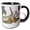 Black/White, variant on 3drose, New Zealand, South Island, Arrowsmith, Kea Birds-au02 Fno0442 - Fredrik Norrsell, 11oz Two-tone Blue Mug