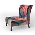 thumbnail image 3 of Designart Chaise d'Appoint Liquide Multicolore "Multicolore Tulip Blooms I" - Fauteuil Traditionnel pour Chambre, 3 of 7