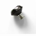 thumbnail image 3 of 10 x Handle Cupboard Door Knob Furniture Drawer Wardrobe, 30mm Diamond Crystal Glass with Screws - Black, 3 of 4