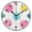 Black, variant on 9.84in Colorful Painted Circles Pattern PVC Canvas Wall and Table Clock with Canvas Texture, Black or Gold Hands