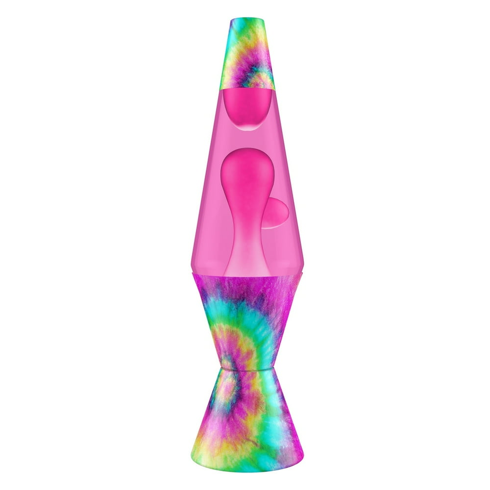 14.5Inch Tie Dye Pink Spiral Lava Lamp