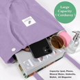 thumbnail image 4 of Corduroy Tote Bag Cute Tote Bags for Women Shoulder Bag with Inner Pocket for Work Beach Travel and Shopping Grocery, Purple, 4 of 5