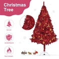 thumbnail image 3 of Árbol de Navidad Adiwiid rojo de 1,8 m con 550 puntas de rama de PVC, 3 of 7