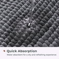 thumbnail image 4 of Chenille Bathroom Rugs Non-Slip Bath Mat 32"x20", Washable Soft Shower Mat, for Bathroom Floor & Tub Fluffy Shag Bath Rugs, Durable Thick Water Absorbent Microfiber Shower Rugs, Gray, 4 of 6