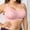 c01Pink, variant on Wireless Bras Women Plus Size Seamless Supportive Mesh Crossover Bra No Underwire Push Up Full Coverage T-Shirt Bralette Gray XXXXXL