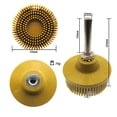 thumbnail image 5 of Brosse Abrasive en Caoutchouc Poils Disque Vert Foncé de Polissage Roue pour Perceuse Électrique, (1pcs), 5 of 5