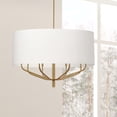 thumbnail image 6 of Dainolite ELN-388C-AGB-790 Eleanor 8 Light 38" Wide Drum Chandelier - White, 6 of 7
