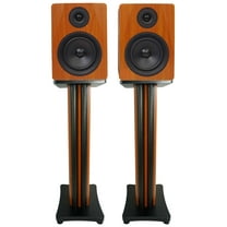 2) Rockville APM5C 5.25" Powered USB Studio Monitor Speakers 28" Premium Stands
