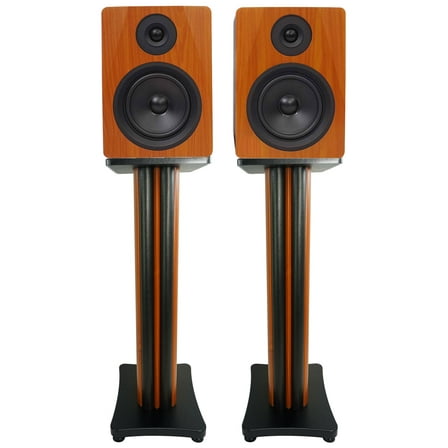 2) Rockville APM5C 5.25" Powered USB Studio Monitor Speakers 28" Premium Stands