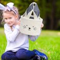 thumbnail image 4 of Plush Easter Bunny Basket Rabbit Buckets with Long Ear for Kids Easter Tote Bags for Party Decorations Candy Gifts Bags, 4 of 7