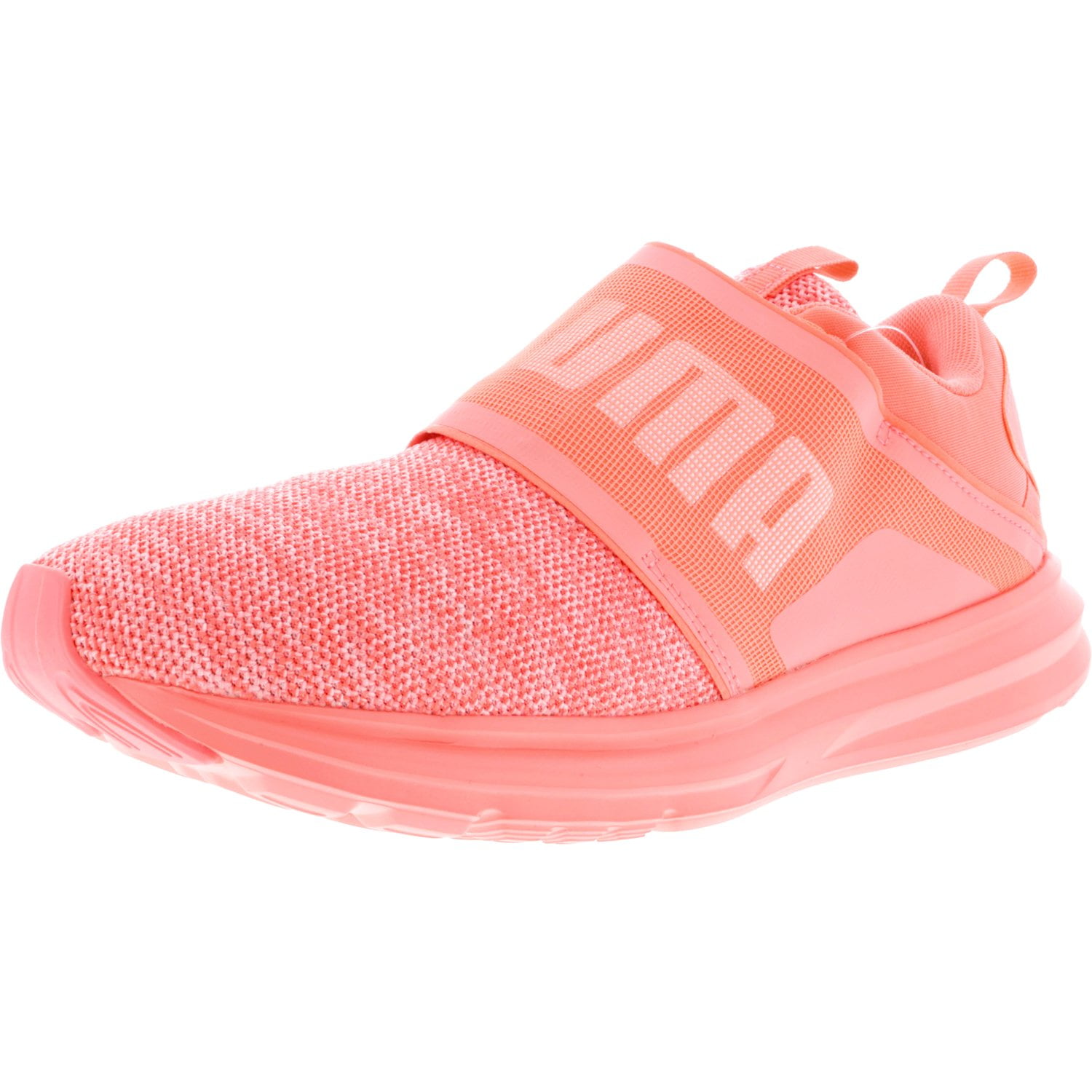Puma Women's Enzo Strap Knit Nrgy Peach / White Low Top Running Shoe ...
