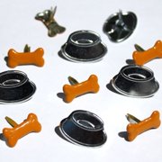 Angle View: Eyelet Outlet Shape Brads-Dog Mix 12/Pkg Multi-Colored