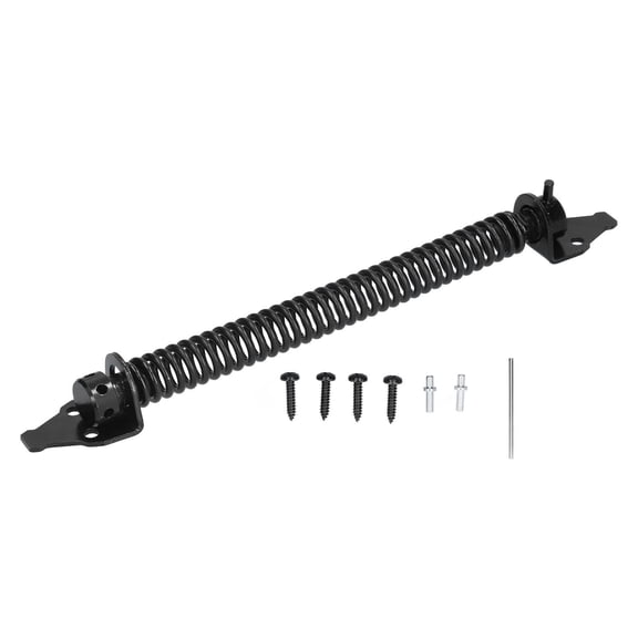 Xirurus Carbon Steel Adjustable Self‑Closing Door Spring Set – Reliable Gate Spring for Home & Agricultural Fences, Easy Install, Rust‑Resistant Black Finish