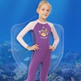 thumbnail image 2 of Soidarity Traje de neopreno para niños, conjunto de esnórquel de una pieza, traje de baño de dibujos animados para niñas, traje de neopreno de nailon Deportes acuáticos Violeta L Soidarity OD003308-03, 2 of 6