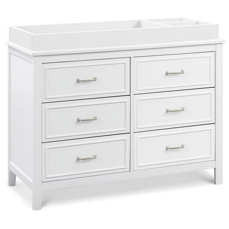 DaVinci Charlie 6 Drawer Double Dresser in White Walmart