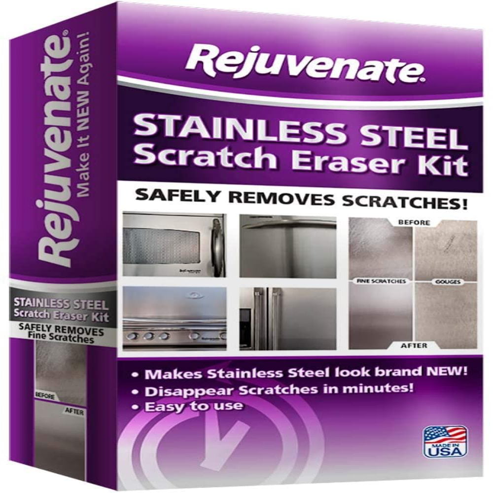 Stainless Steel Scratch Eraser Kit Safely Removes Scratches Rust discolored 