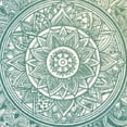 thumbnail image 6 of HAOXIT Grey Teal Table Cloth Circle Geometric Round Tablecloth for Dining Room, Party, Banquet 54-58, 6 of 8