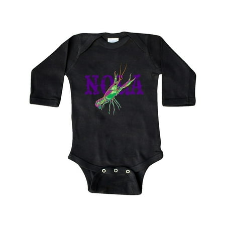 

Inktastic NOLA Mardi Gras Crayfish in Purple Gift Baby Boy or Baby Girl Long Sleeve Bodysuit