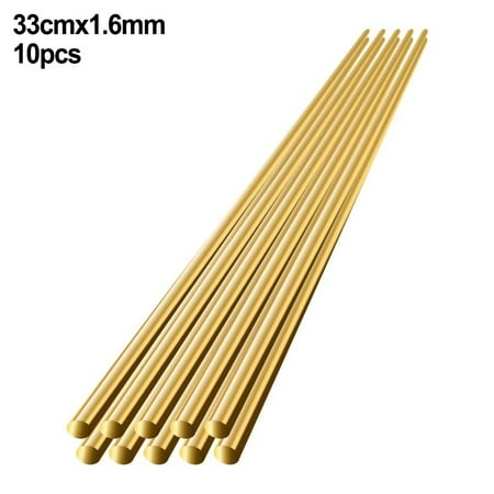 

10Pcs Brass Rod Wire Brazing Easy Melt Welding Rods Low Temperature 33Cm